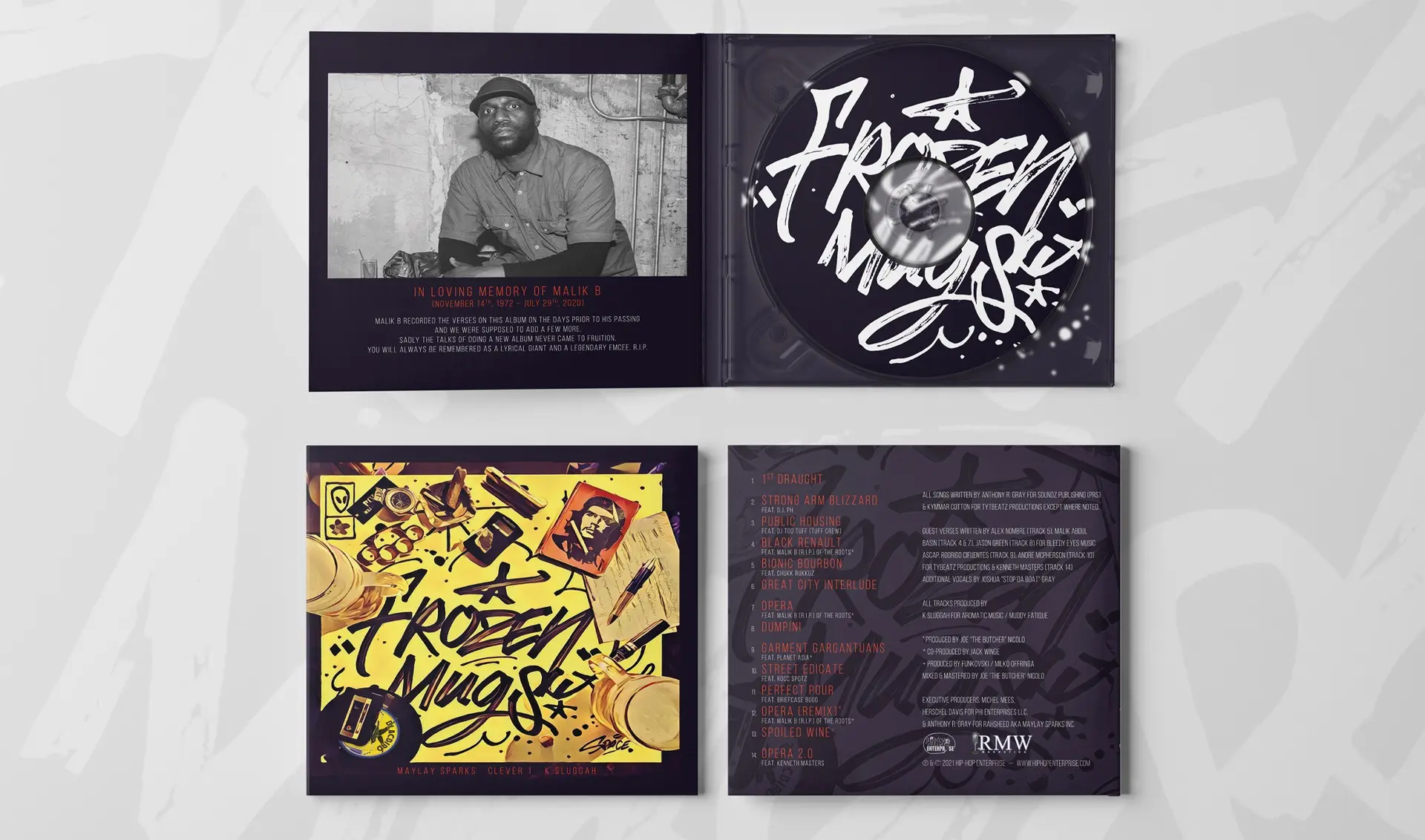 Frozen Mugs — CD hoes en digipack ontwerp, muziek artwork door sixtyeight studio Gent
